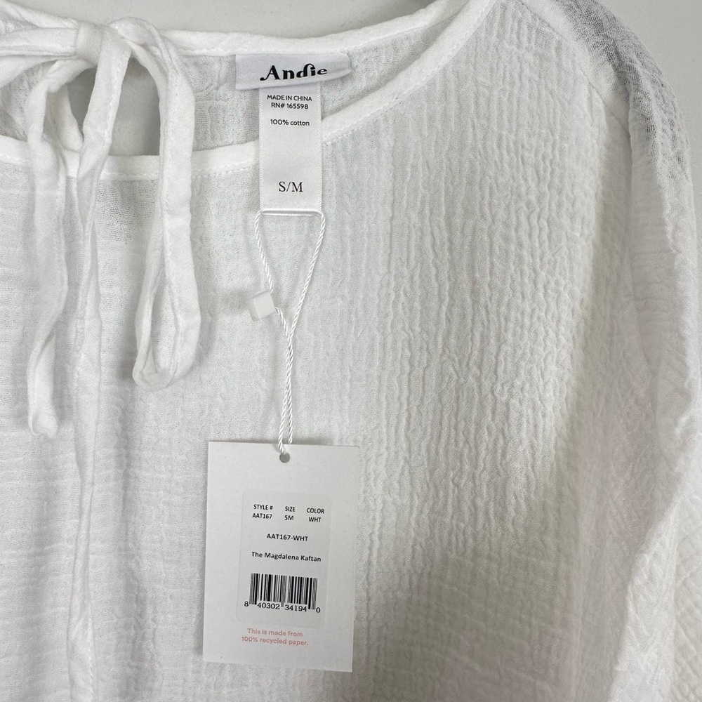 ANDIE White The Magdalena Caftan Coverup AAT167 - Picture 3 of 9